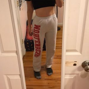 College sweatpants